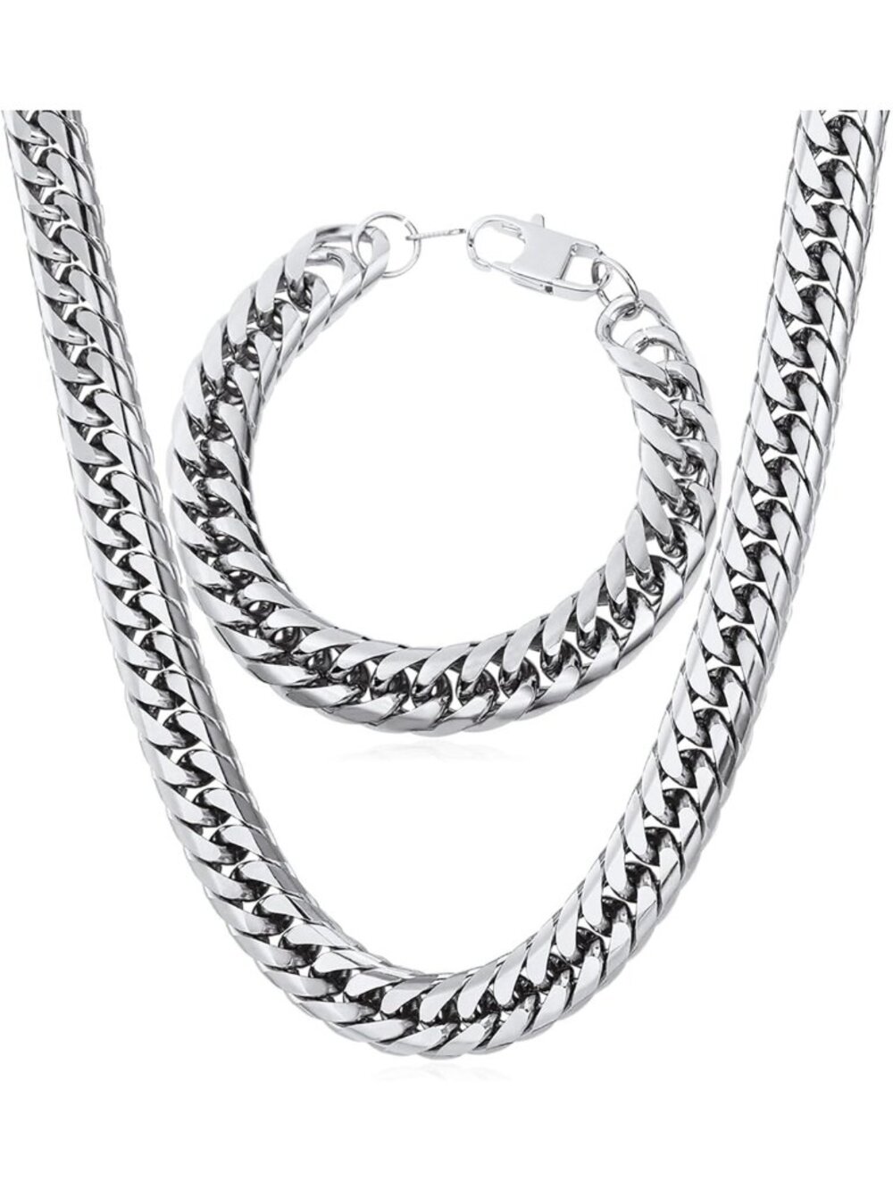 Men's Cuban Link Chain Necklace - 3.5/6/9/12mm Franco Curb Style Jewelry